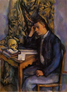  un - Jeune homme et crâne Paul Cézanne